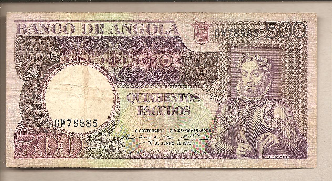 40777 - Angola - banconota circolata da 500 Scudi - 1973