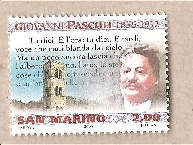 40850 - San Marino - f.bollo nuovo: Giovanni Pascoli - 2005