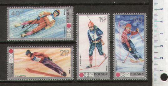 40917 - POLONIA	1971-1989-92	Giochi Olimpici Invernali di Sapporo  - 	4 valori serie completa nuova senza colla - acquisto minimo  5,00
