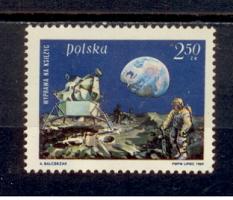 41035 - POLONIA	1969-1790	L uomo sulla Luna - 1 valore serie completa nuova senza colla - Acquisti minimi per  5,00