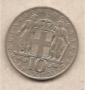 41093 - Grecia - moneta circolata da 10 Dracme - 1968