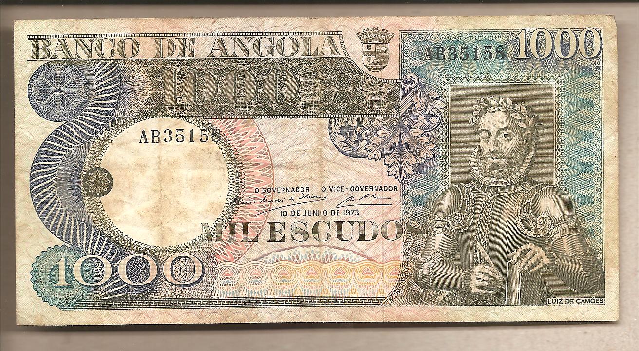 41138 - Angola - banconota circolata da 1000 Scudi - 1973