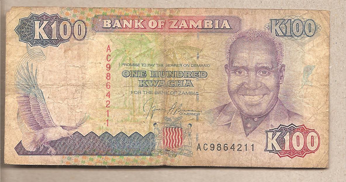 41210 - Zambia - banconota circolata da 100 Kwacha
