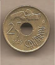 41221 - Spagna - moneta circolata da 25 Pesetas - 1994