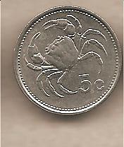 41226 - Malta - moneta circolata da 5 Centesimi - 1986