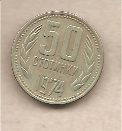 41242 - Bulgaria - moneta circolata da 50 stotinki - 1974