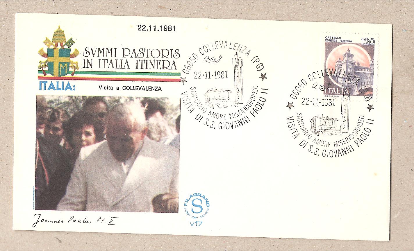 41324 - Italia - busta con annullo speciale: Visita di S.S. Giovanni Paolo II a Collevalenza (PG) - 1981