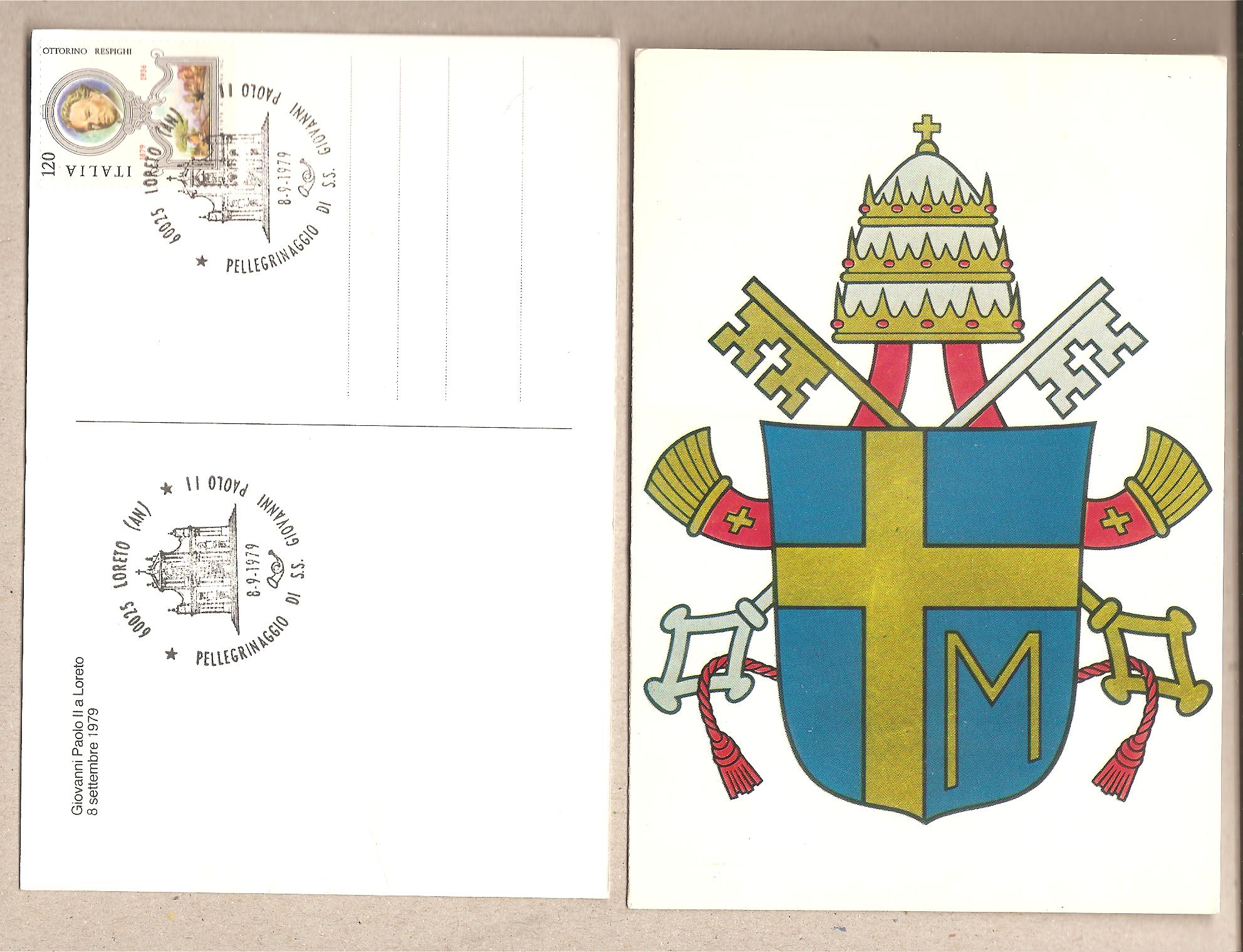 41370 - Italia - cartolina con annullo speciale: Visita di S.S. Giovanni Paolo II a Loreto (AN) - 1979