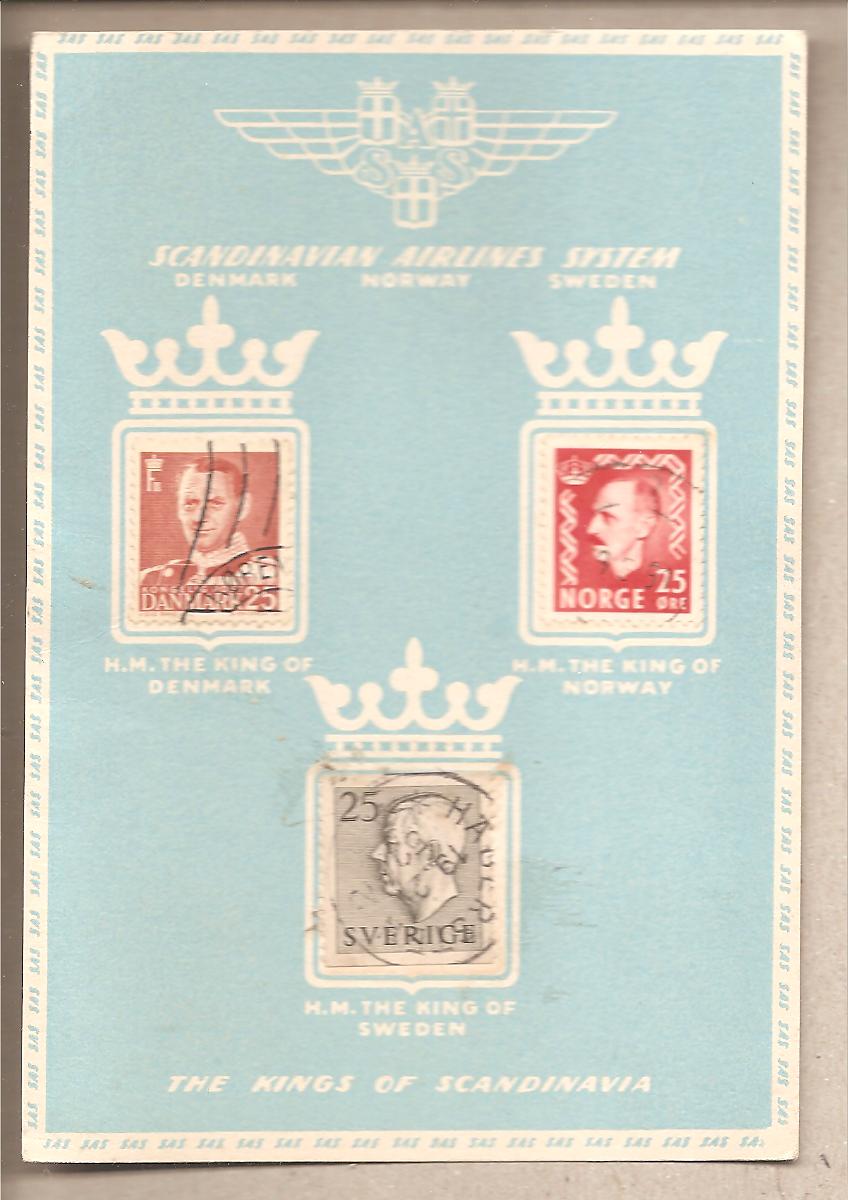 41431 - Scandinavia - cartolina della Scandinavian Airlines System - I Re della Scandinavia