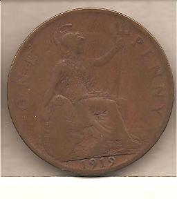 41455 - Regno Unito - moneta circolata da 1 Penny - 1919