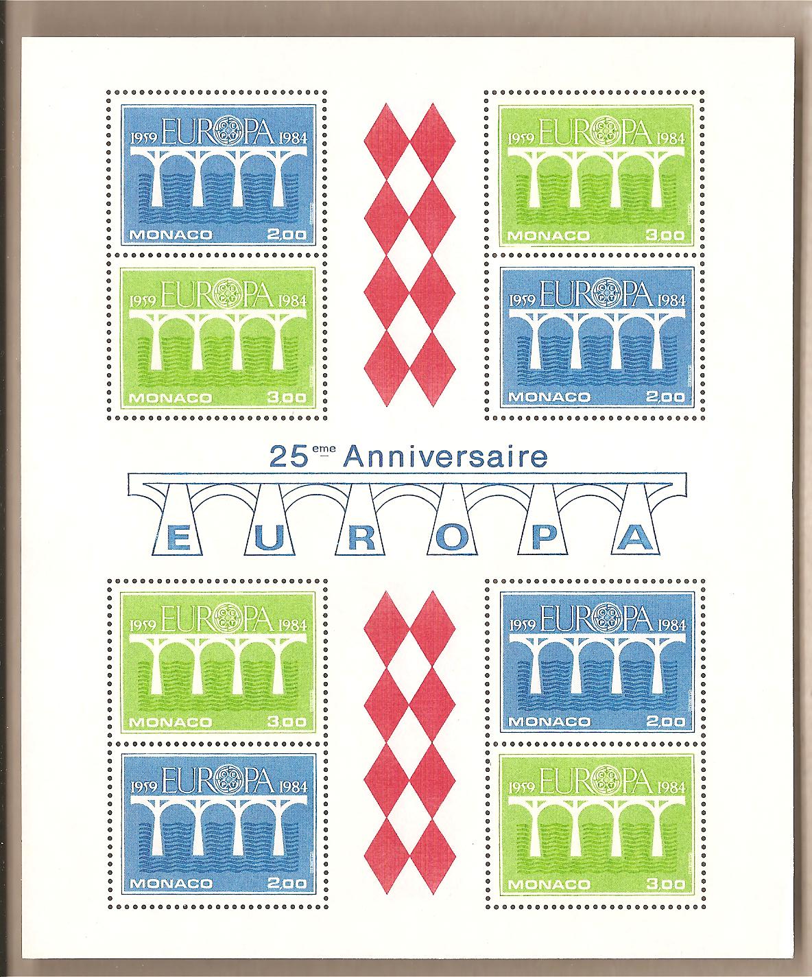 41460 - Monaco - foglietti nuovo Europa 1984