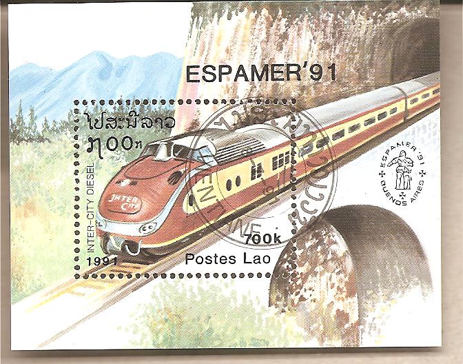 41465 - Laos - foglietto usato: Intercity - 1991