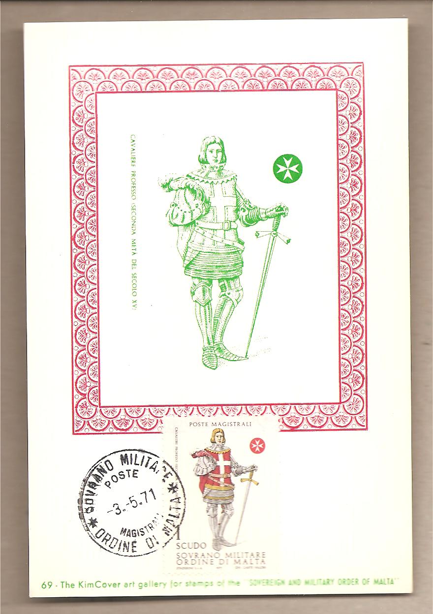 41622 - SMOM - 5 cartoline Maximum con serie completa: Antiche uniformi dellOrdine  - 1971