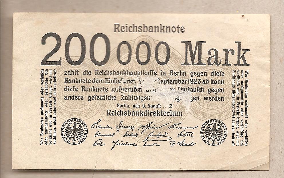 41672 - Germania - banconota circolata da 200.000 Marchi - 1923