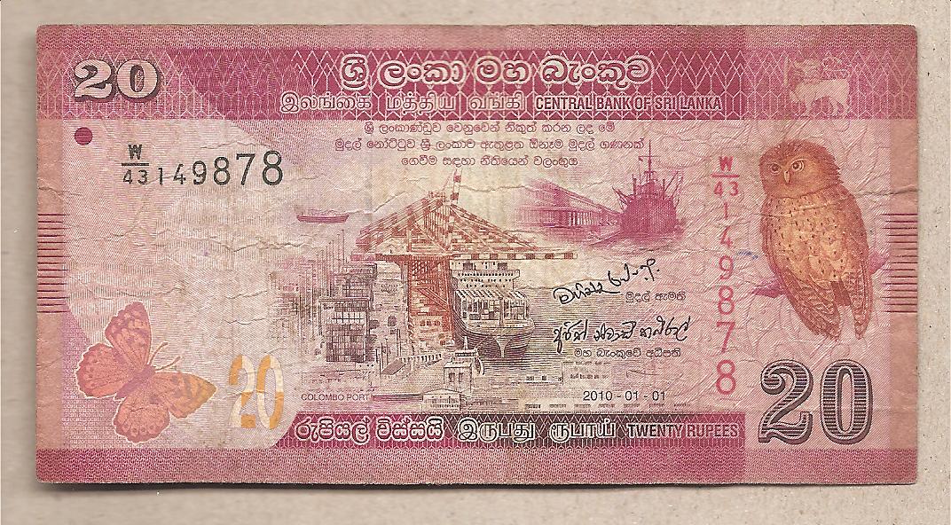 41727 - Sri Lanka - banconota circolata da 20 Rupie - 2010