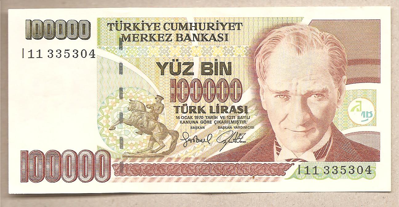 41738 - Turchia - banconota non circolata FdS da 100.000 Lire - 1997/2001