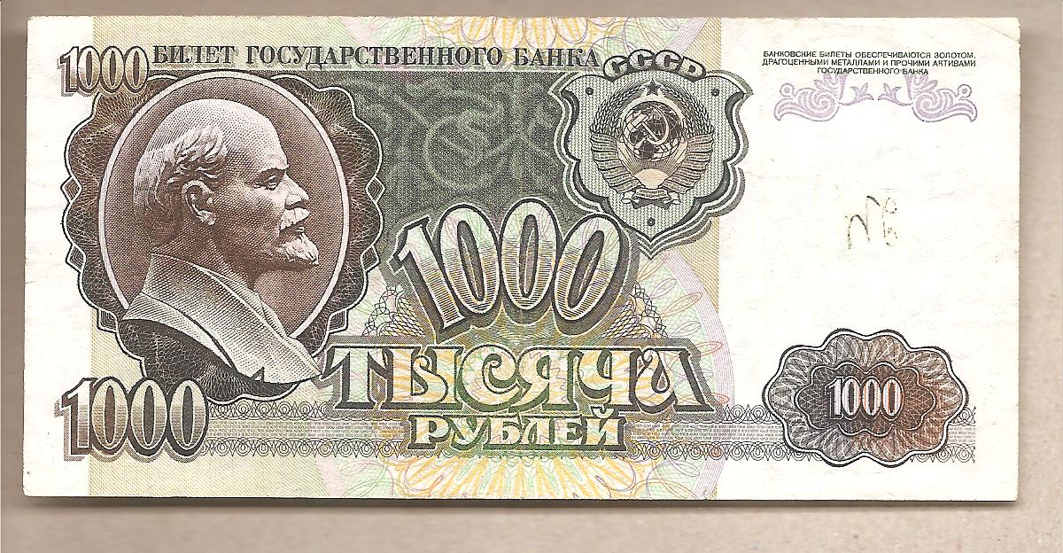41763 - URSS - banconota circolata da 1000 Rubli - 1992