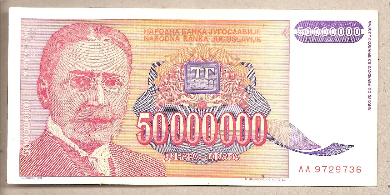 41800 - Jugoslavia - banconota circolata da 50.000.000 - 1993