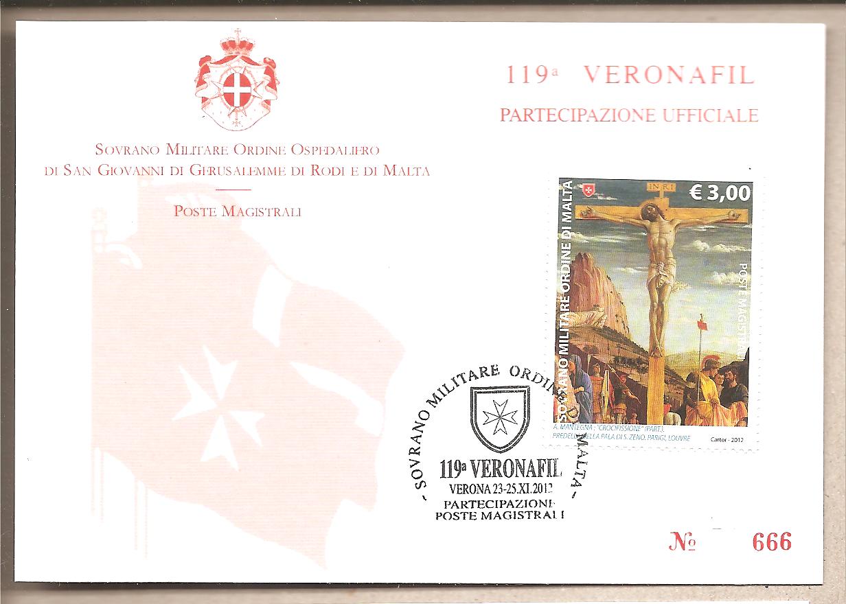 41811 - SMOM - cartolina con annullo speciale: 119 Veronafil - 2012