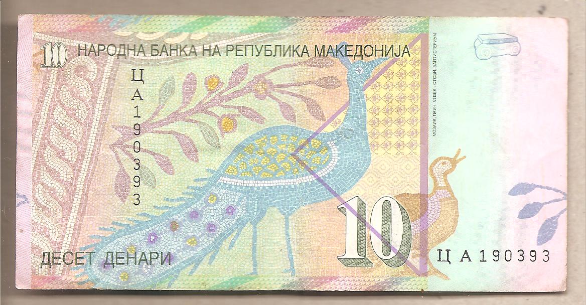 41832 - Macedonia - banconota circolata da 10 Denari - 2011