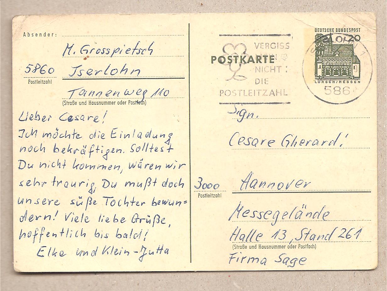 41882 - Germania Occidentale - cartolina postale usata - 1966