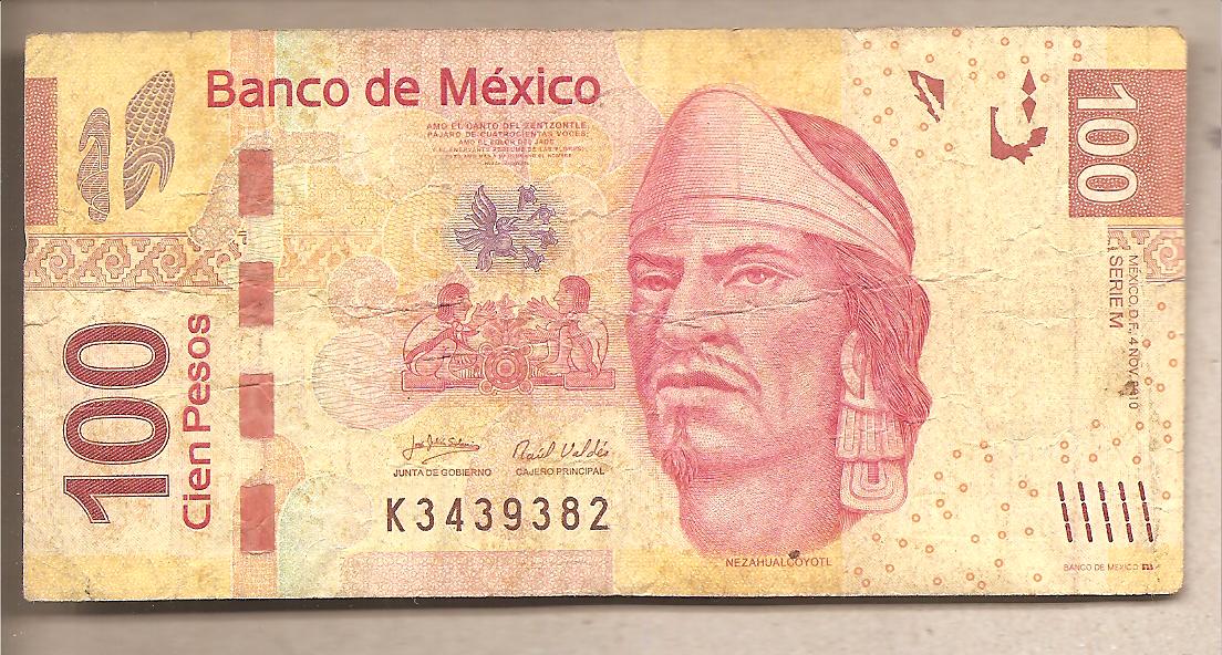 41892 - Messico - banconota circolata da 100 Pesos - 2010