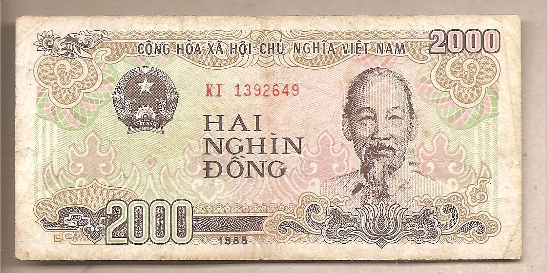 41901 - Vietnam - banconota circolata da 2000 Dong - 1988