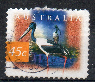 42360 - AUSTRALIA 1997 - Flora e fauna: Jabiru. 45c. usato - Scott. 1539-A511