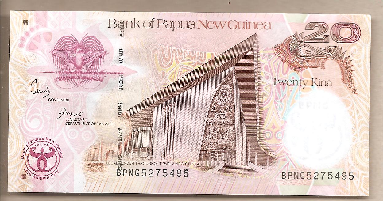 42378 - Papua Nuova Guinea - banconota non circolata FdS da 20 Kina - 2008