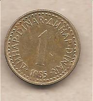 42394 - Jugoslavia - moneta circolata da 1 Dinaro - 1985