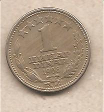 42397 - Jugoslavia - moneta circolata da 1 Dinaro - 1968