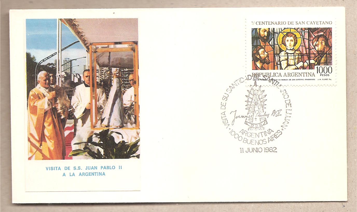 42436 - Argentina - busta con annullo speciale: Visita di S.S. Giovanni Paolo II - volo di rientro - 1982