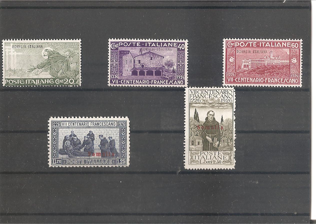 42508 - Somalia Occupazione Italiana - serie completa nuova MNH: San Francesco - 1926