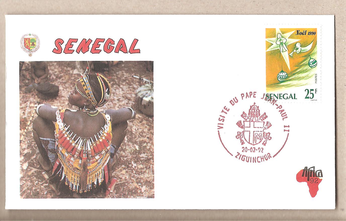 42560 - Senegal - busta con annullo speciale: Visita di S.S. Giovanni Paolo II - 1992