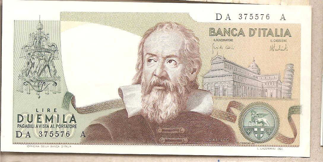 42623 - Italia - banconota circolata SPL da 2000  Galilei  - 1973