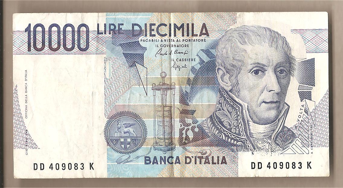 42630 - Italia - banconota circolata da  10.000  Volta  - 1989