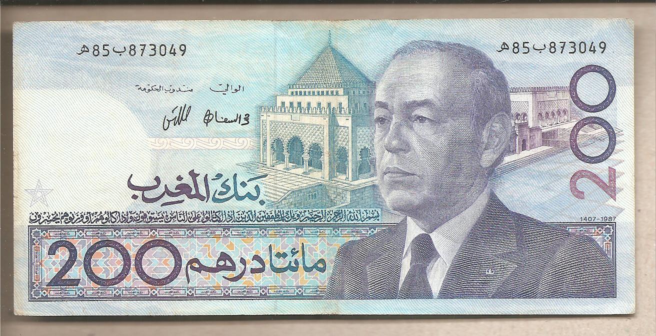 42654 - Marocco - banconota circolata da 200 Dirhams - 1991
