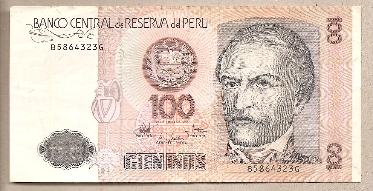42656 - Perù - banconota circolata da 100 Intis - 1987