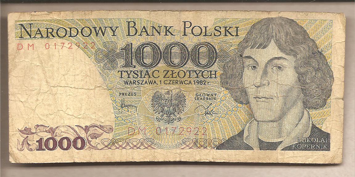 42661 - Polonia - banconota circolata da 1000 Zloty - 1982