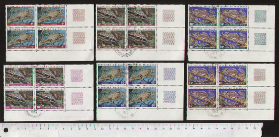 42834 - MADAGASCAR 1973-3503 * Rettili e Camaleonti diversi - Quartina di 6 valori serie completa timbrata