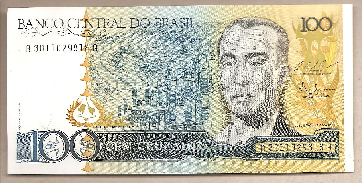 42924 - Brasile  - banconota non circolata FdS da 100 Cruzados P-211c - 1987