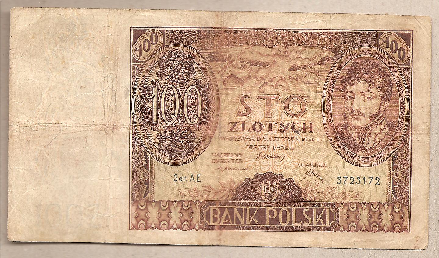 43209 - Polonia - banconota circolata da 100 Zloty P-74a - 1932