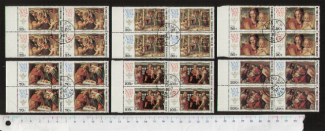 43233 - TOGO	1976-3721  Dipinti del Natale di pittori Famosi - Quartine di 6 valori serie completa timbrata - Yvert n 880/2+A197/9