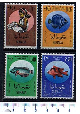 43248 - SOMALIA	1962-1244- Yvert n 19/21+A17 *  Pro Infanzia  pesci diversi e bambino - 4 valori serie completa nuova