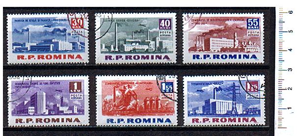 43639 - ROMANIA	1963-Yvert  A167-72  Realizzazioni del Socialismo  -  6 valori serie completa timbrata -