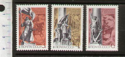 43841 - RUSSIA	1972-Yvert 3856-58  50 Anniversario Liberazione dell Estremo Oriente - 3 valori serie completa NUOVA