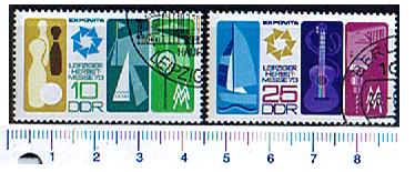 44013 - D.D.R. 1973-3103  Lipsia fiera d autunno,Expovita-sport e lavoro - 2 valori serie completa timbrata - Yvert n 1564/65