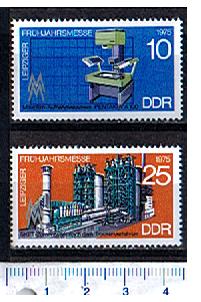 44136 - D.D.R.	1975-Yvert 1703-04  Fiera di Primavera a Lipsia   -  2 valori serie completa nuova