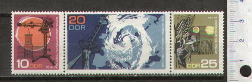 44260 - D.D.R.	1968-Yvert 1037-39 *  75 Anniversario dell Osservatorio di Potsdam - 3 valori serie completa nuova senza colla