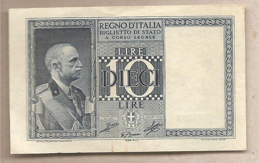 44306 - Italia - banconota non circolata SUP da 10 Lire  Impero  P-25c.1- 1939